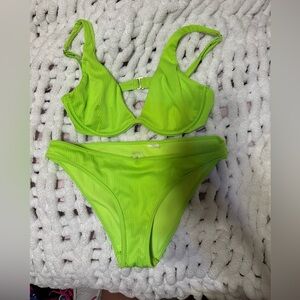 Hollister Lime Green Bikini Set